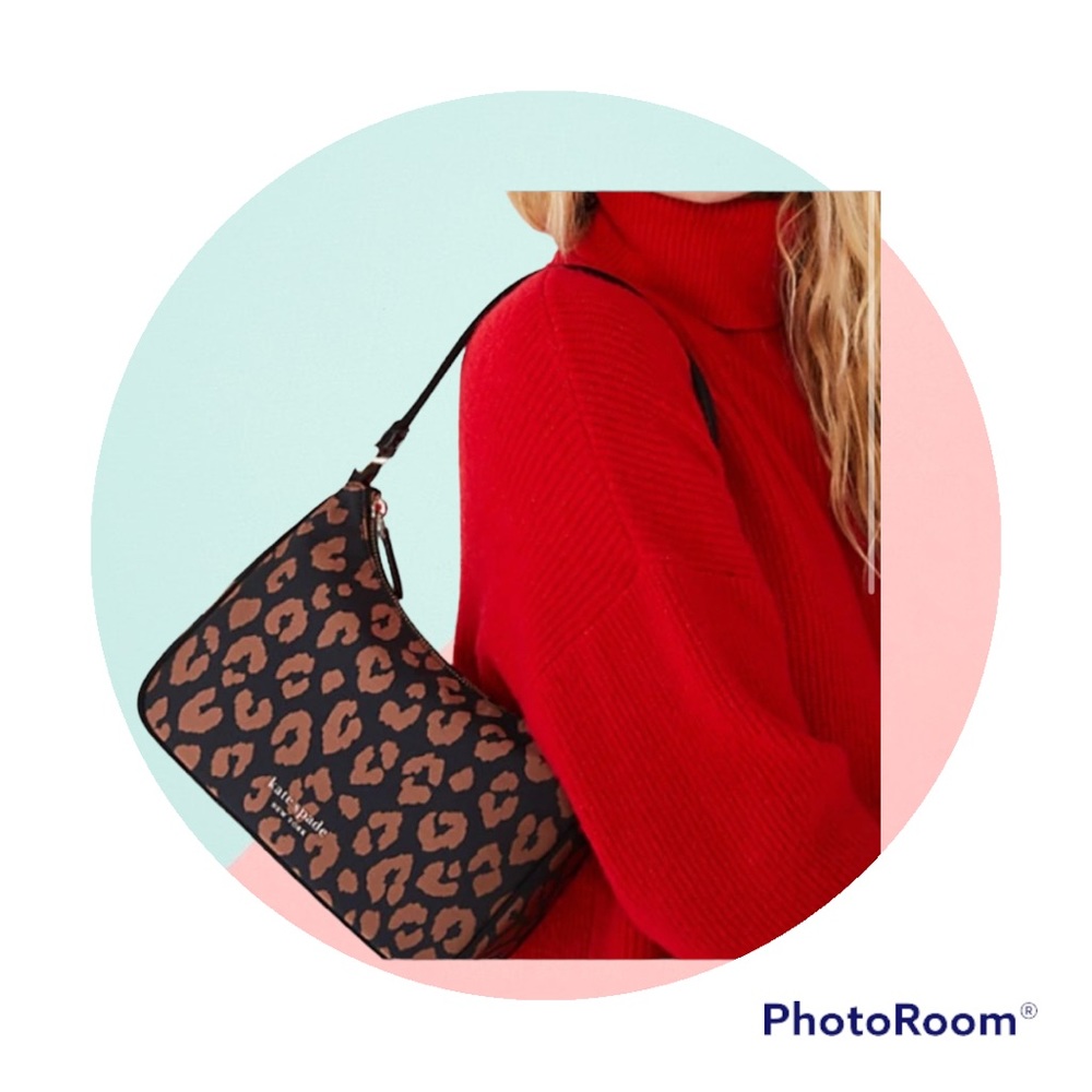 NWT Kate Spade leopard shoulder bag